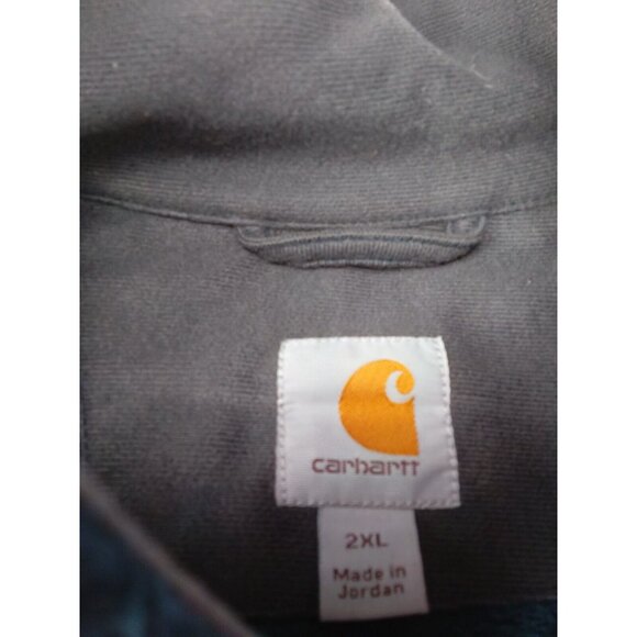 Mens Carhartt Dalton Half Zip Fleece Blue Size 2XLJacket - Picture 2 of 3